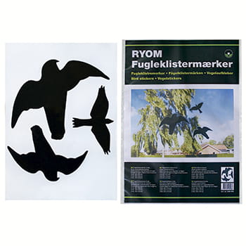 Fugleklistermærker Ryom - 6 stk.