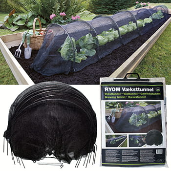 Væksttunnel Ryom sort net - 40 x 50 x 310 cm