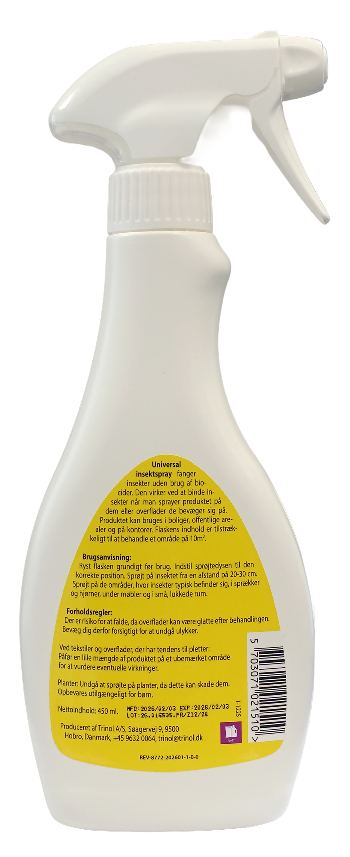 Universal insektspray uden gift - 450 ml