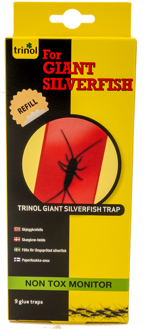 Skægkræfælde / sølvfisk fælde - limfælder, 9 stk.