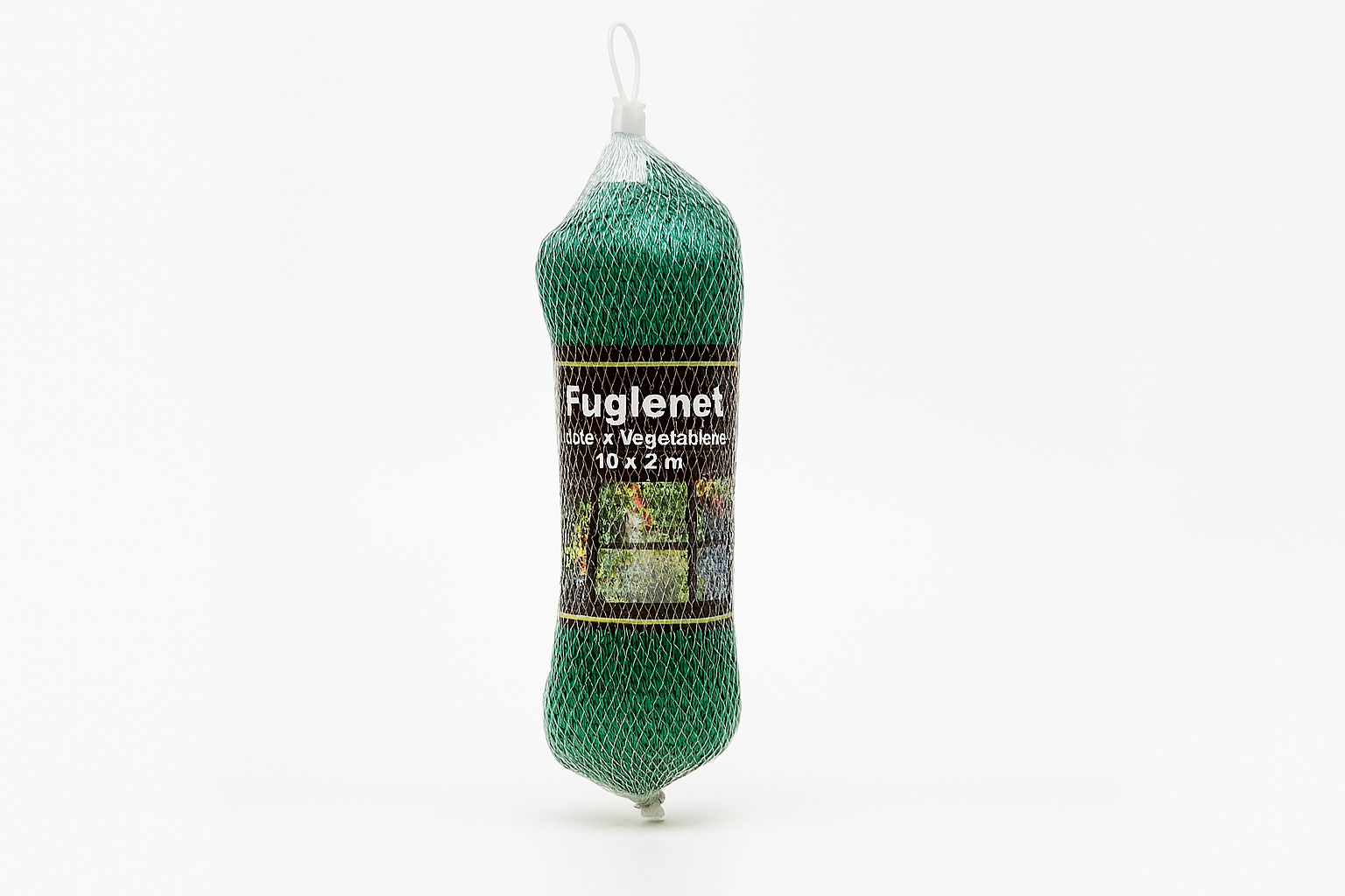 Fuglenet Ryom 10 x 2 m - Grøn plast 10 x 15 mm